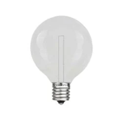 Pure White - G40 - Plastic Filament LED Replacement Bulbs - 25 Pack -Christmas Lights Series 0025168 pure white g40 plastic filament led replacement bulbs 25 pack