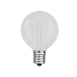 Pure White LED G50 Plastic Filament LED Globe Bulbs - 25pk -Christmas Lights Series 0025198 pure white led g50 plastic filament led globe bulbs 25pk