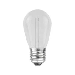 Pure White S14 LED Plastic Filament Medium Base E26 Bulbs - 25pk -Christmas Lights Series 0025322 pure white s14 led plastic filament medium base e26 bulbs 25pk