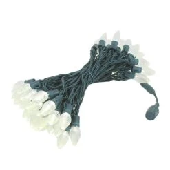 C7 Coaxial 50 LED Warm White 8" Spacing Green Wire 10 C7 Coaxial 50 LED Warm White 8" Spacing Green Wire -Christmas Lights Series 0025404 c7 coaxial 50 led warm white 8 spacing green wire