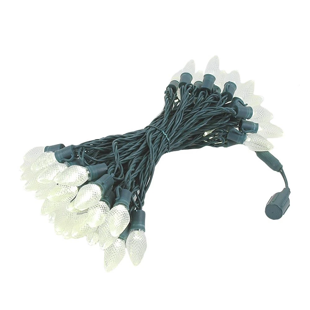 C7 Coaxial 50 LED Warm White 8" Spacing Green Wire 3 C7 Coaxial 50 LED Warm White 8" Spacing Green Wire - Image 3