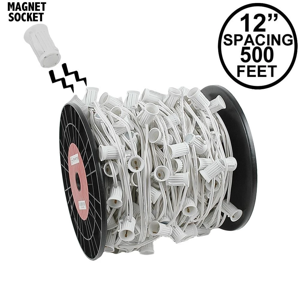 C9 Magnetic 500' Spool 12" Spacing White Wire 1 C9 Magnetic 500' Spool 12" Spacing White Wire
