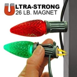 C7 Magnetic 100' Stringers 12" Spacing White Wire -Christmas Lights Series 0025563 c7 magnetic 100 stringers 12 spacing white wire