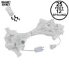 C9 Magnetic 25' Stringers 12" Spacing White Wire