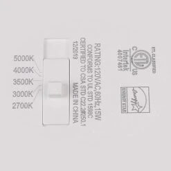 5/6 Inch LED Downlight(15Watt) White 5 Color Select 120V 9 5/6 Inch LED Downlight(15Watt) White 5 Color Select 120V -Christmas Lights Series 0025701 56 inch led downlight15watt white 5 color select 120v