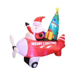 8' Inflatable Swirling Santa In Plane -Christmas Lights Series 0025892 8 inflatable swirling santa in plane