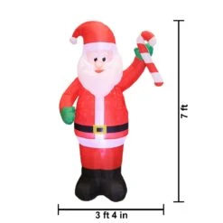 7' Inflatable Swirling Santa -Christmas Lights Series 0025899 7 inflatable swirling santa