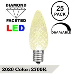 Warm White C9 LED Replacement Bulbs 25 Pack