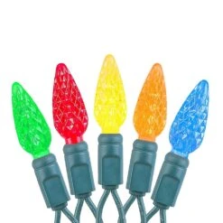 Multi 70 LED C6 Strawberry Mini Lights Commercial Grade On Green Wire 10 Multi 70 LED C6 Strawberry Mini Lights Commercial Grade On Green Wire -Christmas Lights Series 0026034 multi 70 led c6 strawberry mini lights commercial grade on green wire