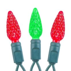 Red And Green 70 LED C6 Strawberry Mini Lights Commercial Grade Green Wire -Christmas Lights Series 0026049 red and green 70 led c6 strawberry mini lights commercial grade green wire