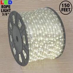 Warm White Mini LED Spool 150' 3/8" 2 Wire 120V