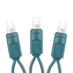 Coaxial 50 LED Pure White 6" Spacing Green Wire -Christmas Lights Series 0026182 coaxial 50 led pure white 6 spacing green wire