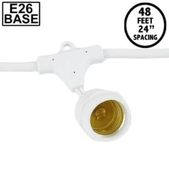 48' Suspended White Commercial Grade Stringer (E26 Base)
