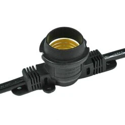 48' Black Commercial Grade Stringer (E26 Base) -Christmas Lights Series 0026348 48 black commercial grade stringer e26 base