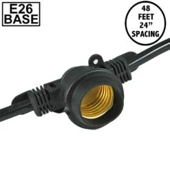 48' Black Commercial Grade Stringer (E26 Base)