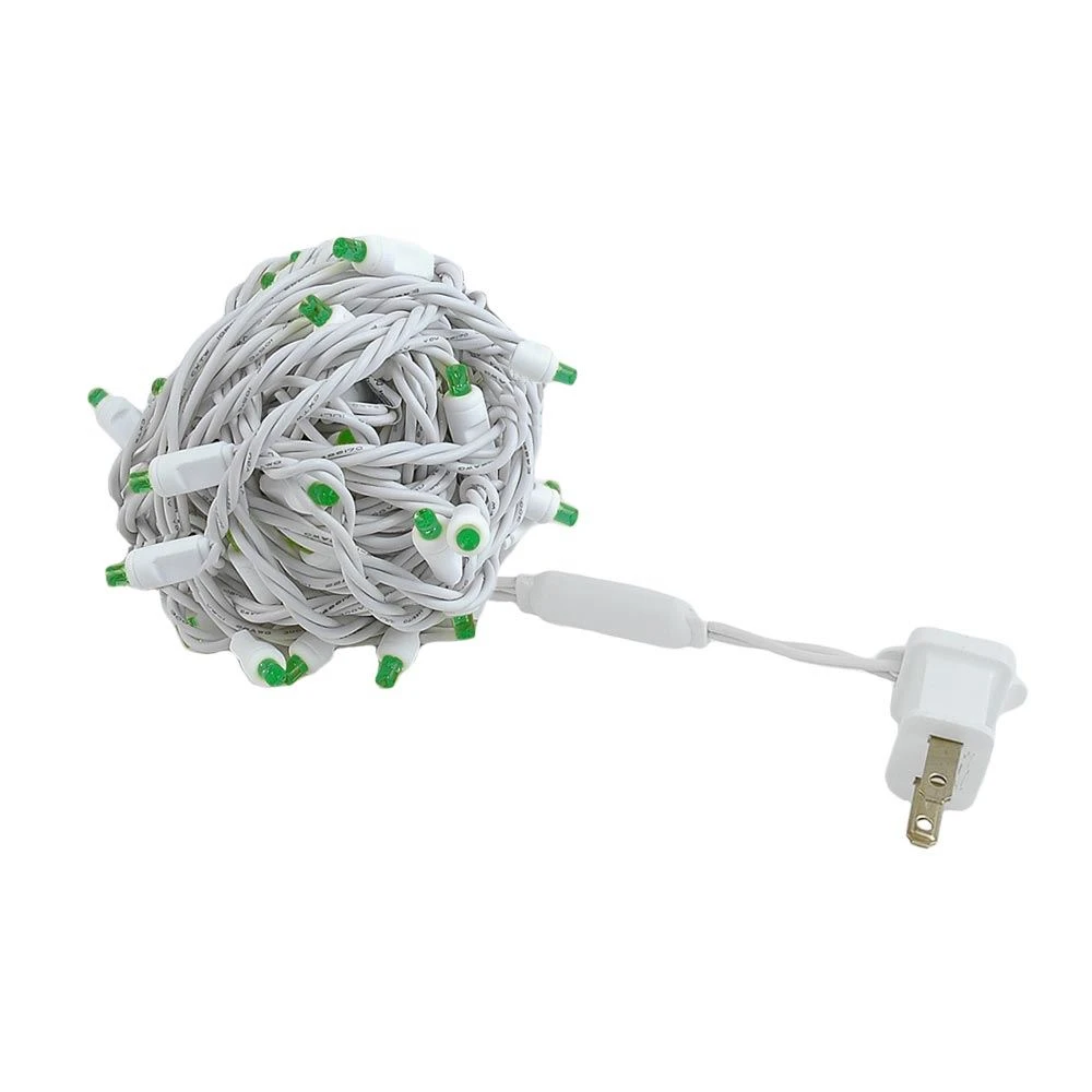 Commercial Grade Wide Angle 50 LED Green 25' Long On White Wire 7 Commercial Grade Wide Angle 50 LED Green 25' Long On White Wire - Image 7