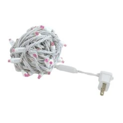 Commercial Grade Wide Angle 50 LED Pink 25' Long White Wire 13 Commercial Grade Wide Angle 50 LED Pink 25' Long White Wire -Christmas Lights Series 0026675 commercial grade wide angle 50 led pink 25 long white wire