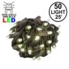Commercial Grade Wide Angle 50 LED Warm White 25' Long On Brown Wire