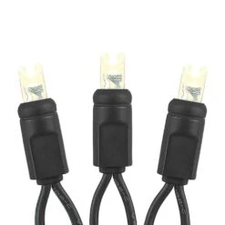 Twinkle LED Christmas Lights 50 LED Warm White 25' Black Wire -Christmas Lights Series 0026811 twinkle led christmas lights 50 led warm white 25 black wire