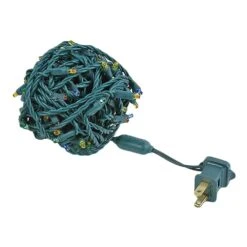 Commercial Grade Wide Angle 100 LED Multi 50' Long On Green Wire -Christmas Lights Series 0026832 commercial grade wide angle 100 led multi 50 long on green wire
