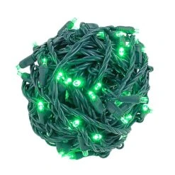 Commercial Grade Wide Angle 100 LED Green 34' Long On Green Wire -Christmas Lights Series 0026838 commercial grade wide angle 100 led green 34 long on green wire