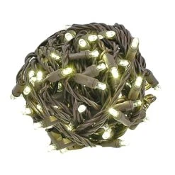 Commercial Grade Wide Angle 100 LED Warm White 34' Long On Brown Wire 11 Commercial Grade Wide Angle 100 LED Warm White 34' Long On Brown Wire -Christmas Lights Series 0026853 commercial grade wide angle 100 led warm white 34 long on brown wire