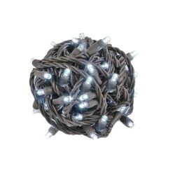Christmas Lights Series -Christmas Lights Series 0026870 commercial grade wide angle 100 led pure white 34 long on brown wire