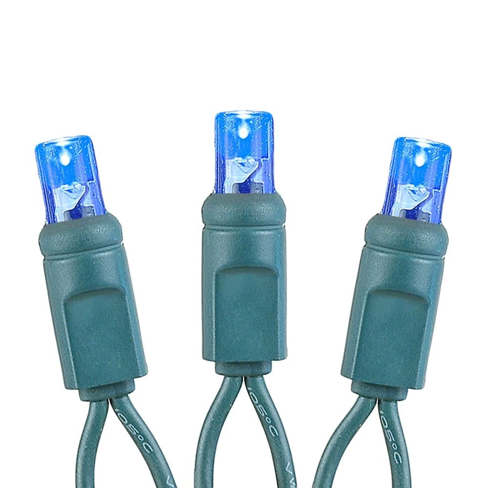 Twinkle LED Christmas Lights 50 LED Blue 25' Long Green Wire 4 Twinkle LED Christmas Lights 50 LED Blue 25' Long Green Wire - Image 4