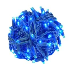 Coaxial 100 LED Blue 4" Spacing Green Wire 10 Coaxial 100 LED Blue 4" Spacing Green Wire -Christmas Lights Series 0027023 coaxial 100 led blue 4 spacing green wire