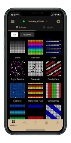 Twinkly Pro RGB Capsule Single Line 250 LED With 4" Spacing On Green Wire -Christmas Lights Series 0027469 twinkly pro rgb capsule single line 250 led with 4 spacing on green wire