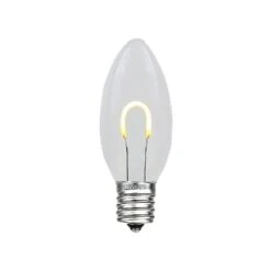 Warm White C9 U-Shaped LED Plastic Flex Filament Replacement Bulbs 25 Pack -Christmas Lights Series 0027550 warm white c9 u shaped led plastic flex filament replacement bulbs 25 pack