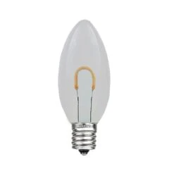 Warm White C9 U-Shaped LED Plastic Flex Filament Replacement Bulbs 25 Pack -Christmas Lights Series 0027551 warm white c9 u shaped led plastic flex filament replacement bulbs 25 pack