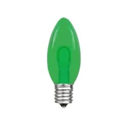 Green C9 U-Shaped LED Plastic Flex Filament Replacement Bulbs 25 Pack -Christmas Lights Series 0027557 green c9 u shaped led plastic flex filament replacement bulbs 25 pack