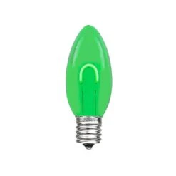 Green C9 U-Shaped LED Plastic Flex Filament Replacement Bulbs 25 Pack -Christmas Lights Series 0027558 green c9 u shaped led plastic flex filament replacement bulbs 25 pack