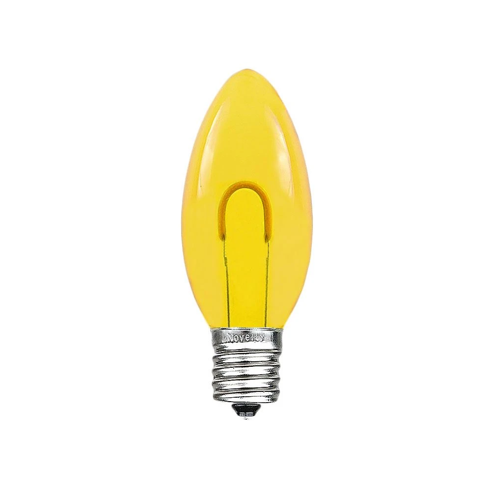 Yellow C9 U-Shaped LED Plastic Flex Filament Replacement Bulbs 25 Pack 4 Yellow C9 U-Shaped LED Plastic Flex Filament Replacement Bulbs 25 Pack - Image 4