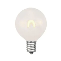 Warm White Satin G40 U-Shaped LED Plastic Flex Filament Replacement Bulbs 25 Pack -Christmas Lights Series 0027583 warm white satin g40 u shaped led plastic flex filament replacement bulbs 25 pack