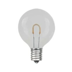 Warm White G40 U-Shaped LED Glass Flex Filament Replacement Bulbs 25 Pack -Christmas Lights Series 0027719 warm white g40 u shaped led glass flex filament replacement bulbs 25 pack