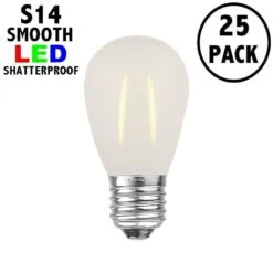 Frosted Warm White S14 LED Plastic Filament Medium Base E26 Bulbs - 25pk 6 Frosted Warm White S14 LED Plastic Filament Medium Base E26 Bulbs - 25pk -Christmas Lights Series 0027744 frosted warm white s14 led plastic filament medium base e26 bulbs 25pk