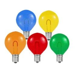 Multi Colored G40 U-Shaped LED Glass Flex Filament Replacement Bulbs 25 Pack -Christmas Lights Series 0027841 multi colored g40 u shaped led glass flex filament replacement bulbs 25 pack