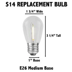 Multi Colored S14 U-Shaped LED Glass Flex Filament Replacement Bulbs 25 Pack -Christmas Lights Series 0027867 multi colored s14 u shaped led glass flex filament replacement bulbs 25 pack