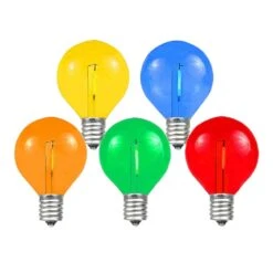 Multi LED G50 Plastic Filament LED Globe Bulbs - 25pk -Christmas Lights Series 0027877 multi led g50 plastic filament led globe bulbs 25pk