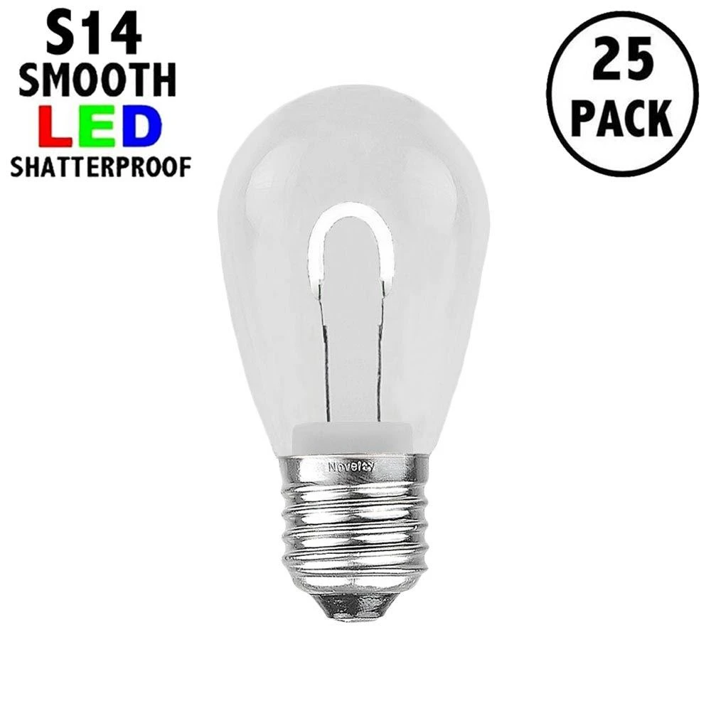 Pure White S14 U-Shaped LED Plastic Flex Filament Replacement Bulbs 25 Pack 6 Pure White S14 U-Shaped LED Plastic Flex Filament Replacement Bulbs 25 Pack - Image 6