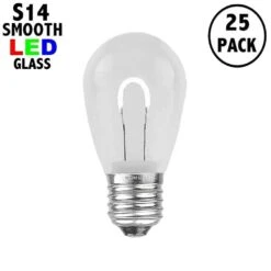 Pure White S14 U-Shaped LED Glass Flex Filament Replacement Bulbs 25 Pack -Christmas Lights Series 0027905 pure white s14 u shaped led glass flex filament replacement bulbs 25 pack