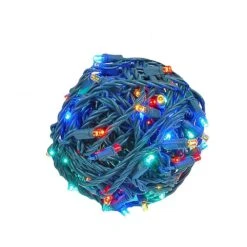 Coaxial 100 LED Multi 4" Spacing Green Wire 10 Coaxial 100 LED Multi 4" Spacing Green Wire -Christmas Lights Series 0028391 coaxial 100 led multi 4 spacing green wire