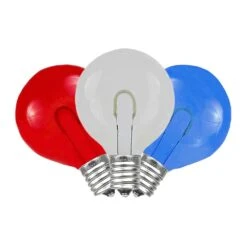 Red/White/Blue G40 U-Shaped LED Glass Flex Filament Replacement Bulbs 25 Pack 6 Red/White/Blue G40 U-Shaped LED Glass Flex Filament Replacement Bulbs 25 Pack -Christmas Lights Series 0028502 redwhiteblue g40 u shaped led glass flex filament replacement bulbs 25 pack