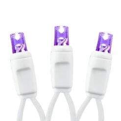 50 LED Purple LED Christmas Lights 11' Long On White Wire -Christmas Lights Series 0029058 50 led purple led christmas lights 11 long on white wire