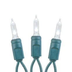 70 Light Traditional T5 Pure White LED Mini Lights Green Wire -Christmas Lights Series 0029151 70 light traditional t5 pure white led mini lights green wire