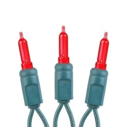 70 Light Traditional T5 Red LED Mini Lights Green Wire 10 70 Light Traditional T5 Red LED Mini Lights Green Wire -Christmas Lights Series 0029154 70 light traditional t5 red led mini lights green wire