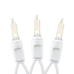 70 Light Traditional T5 Warm White LED Mini Lights White Wire -Christmas Lights Series 0029158 70 light traditional t5 warm white led mini lights white wire