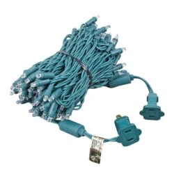 Commercial Grade Wide Angle 100 LED Pure White 34' Long On Green Wire -Christmas Lights Series 0029194 commercial grade wide angle 100 led pure white 34 long on green wire